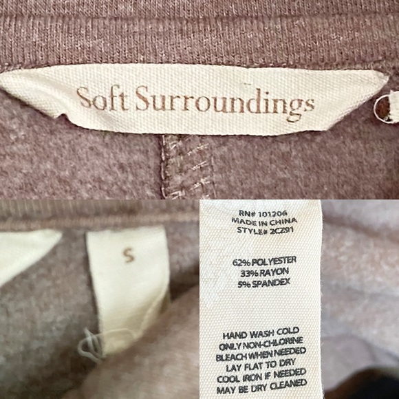 Soft Surroundings Taupe Cowl Neck Dress Size Small - Picture 8 of 8